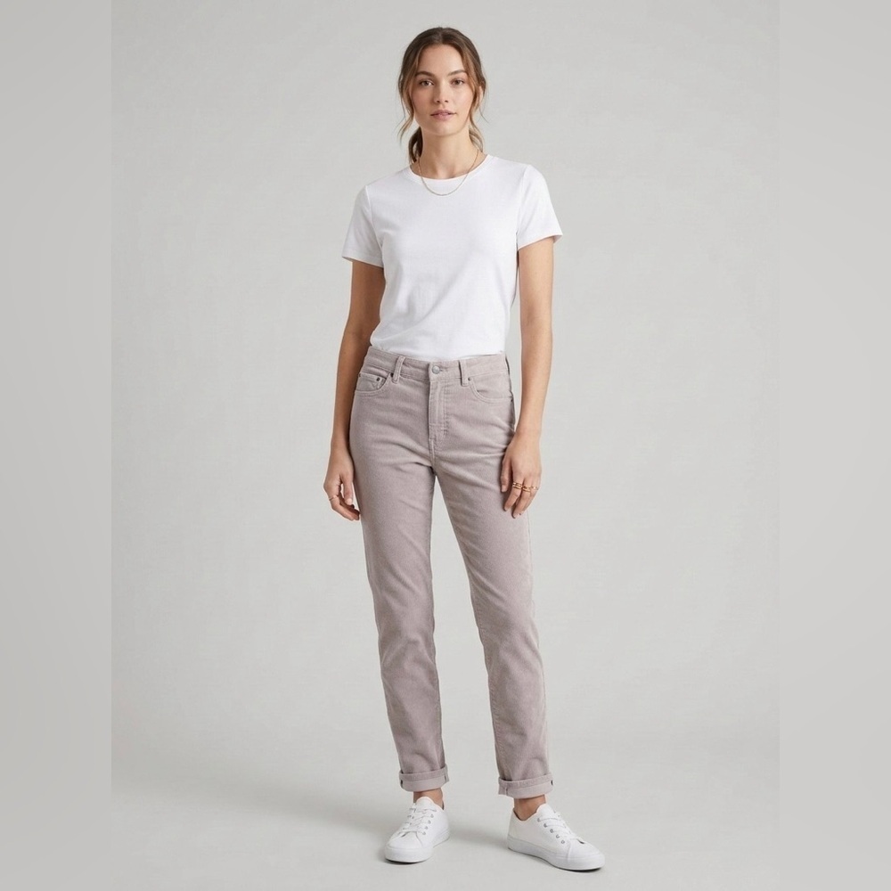 Quince Granite Grey Women’s Organic Stretch Corduroy 5-Pocket Pants size 30